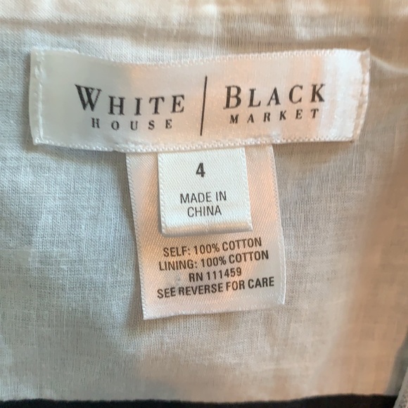 WHBM Black Eyelet summer dress size 4 - Picture 6 of 6